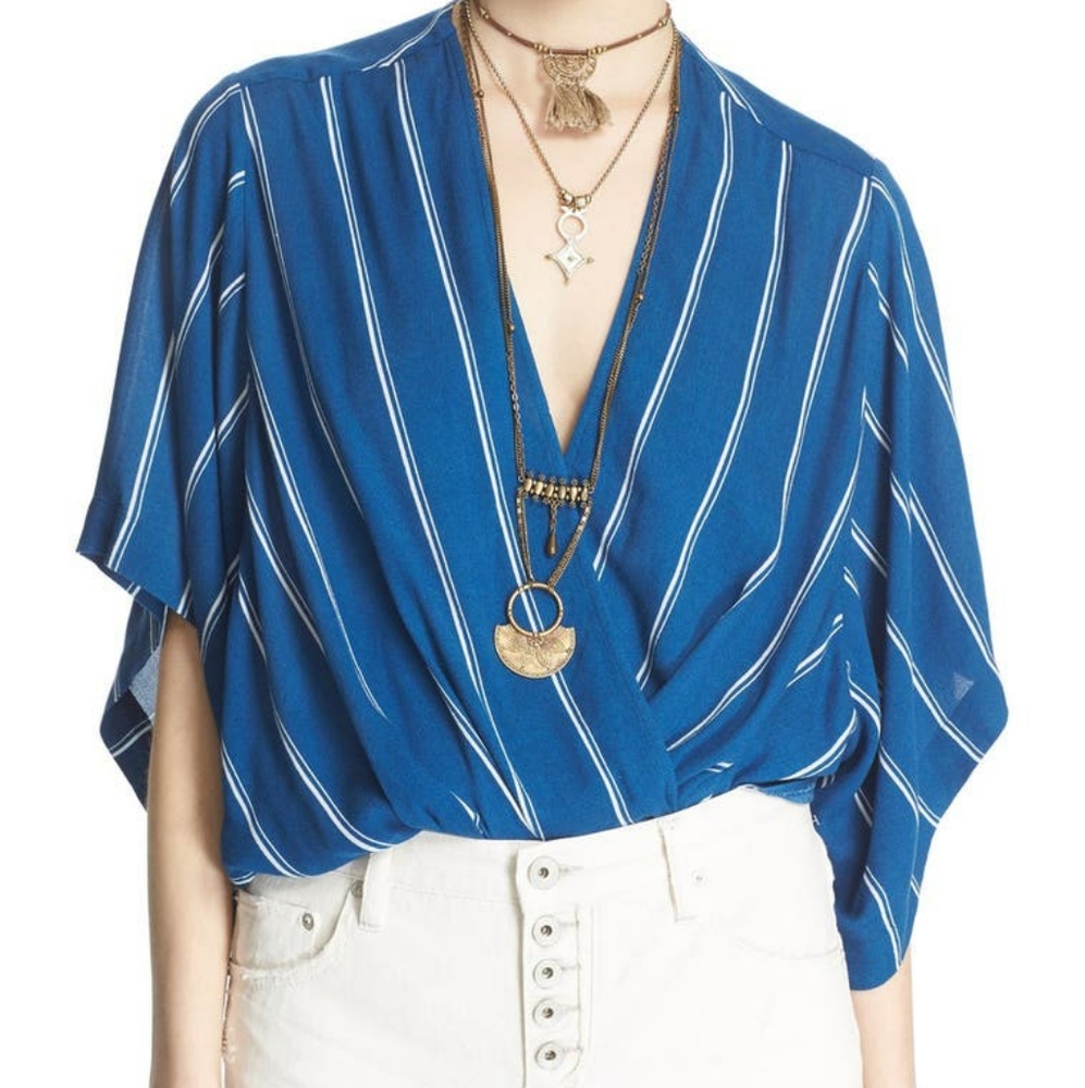 FP Stripe Kimono Sleeve Top
